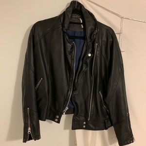 Free People vegan leather jacket